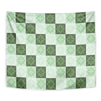 Sage Green Manta Ray Hawaiian Quilt Motif Tapestry LT05 - Polynesian Pride