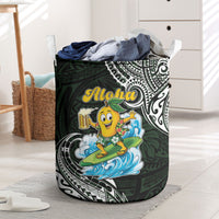 Aloha Hawaii Mango Surfing Laundry Basket Polynesian Style LT05 Black - Polynesian Pride
