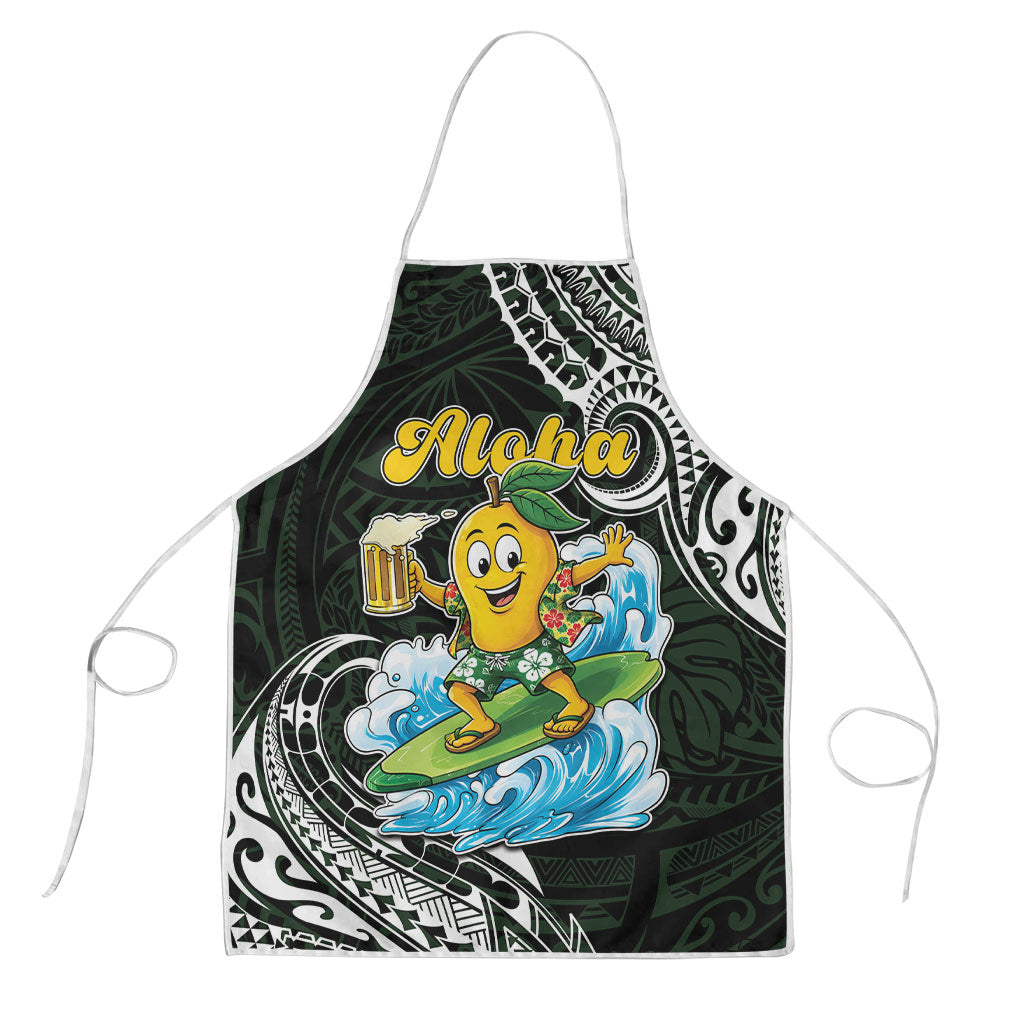 Aloha Hawaii Mango Surfing Apron Polynesian Style LT05 Black - Polynesian Pride