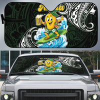 Aloha Hawaii Mango Surfing Auto Sun Shade Polynesian Style LT05 Black - Polynesian Pride