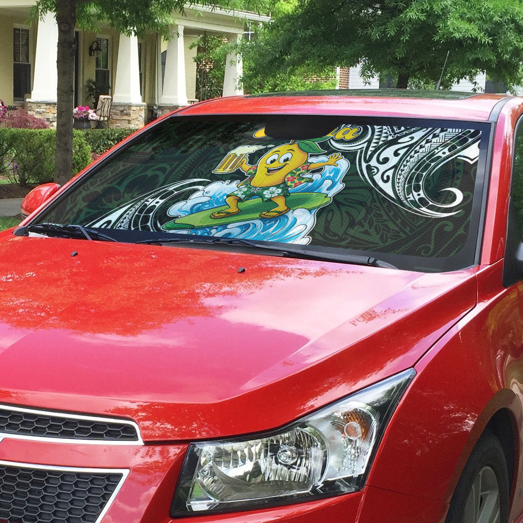 Aloha Hawaii Mango Surfing Auto Sun Shade Polynesian Style LT05 - Polynesian Pride
