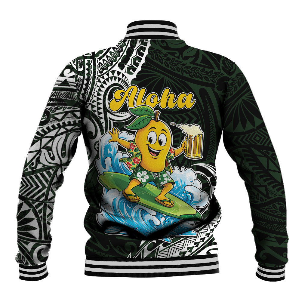 Aloha Hawaii Mango Surfing Baseball Jacket Polynesian Style LT05 - Polynesian Pride
