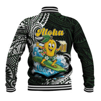 Aloha Hawaii Mango Surfing Baseball Jacket Polynesian Style LT05 - Polynesian Pride