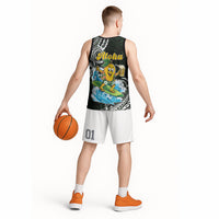 Aloha Hawaii Mango Surfing Basketball Jersey Polynesian Style LT05 - Polynesian Pride