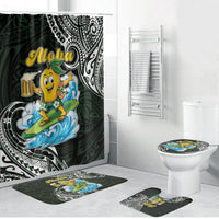Aloha Hawaii Mango Surfing Bathroom Set Polynesian Style LT05 Bathroom Set (4 pcs) Black - Polynesian Pride