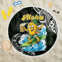 Aloha Hawaii Mango Surfing Beach Blanket Polynesian Style LT05 One Size 150cm Black - Polynesian Pride