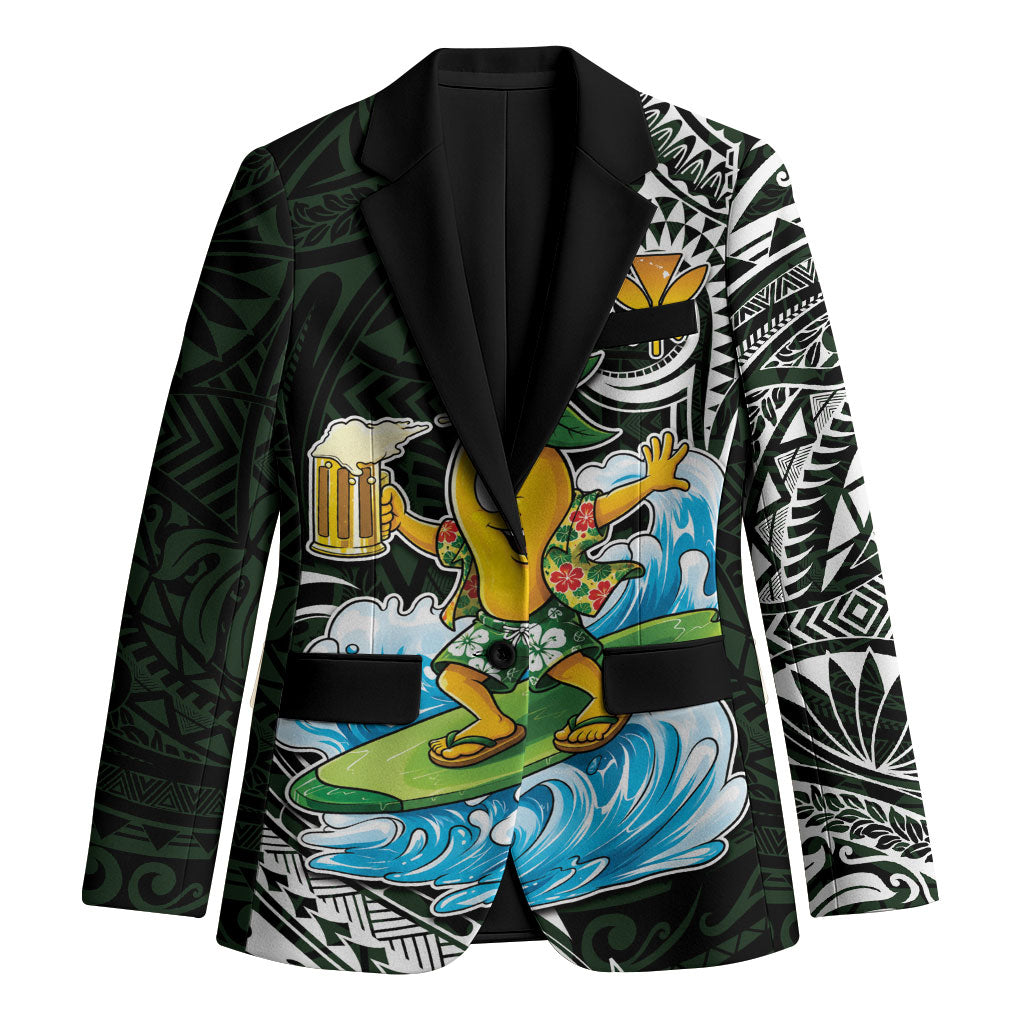 Aloha Hawaii Mango Surfing Blazer Polynesian Style LT05 Unisex Black - Polynesian Pride
