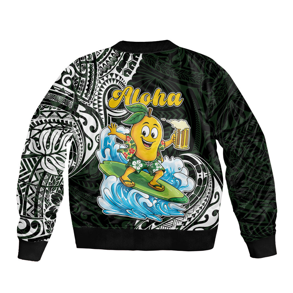 Aloha Hawaii Mango Surfing Bomber Jacket Polynesian Style LT05 - Polynesian Pride