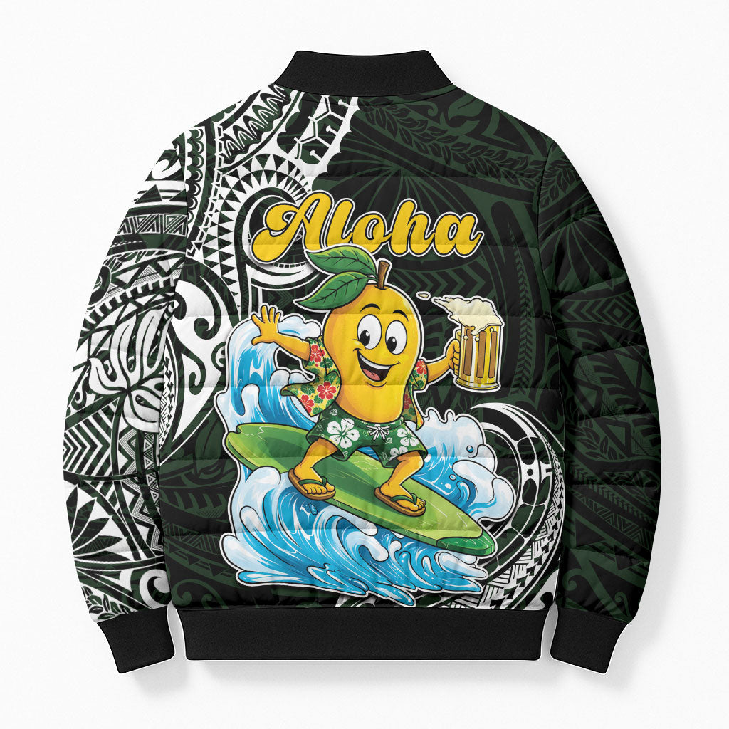 Aloha Hawaii Mango Surfing Bomber Puffer Jacket Polynesian Style LT05 - Polynesian Pride