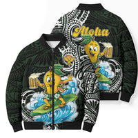 Aloha Hawaii Mango Surfing Bomber Puffer Jacket Polynesian Style LT05 - Polynesian Pride
