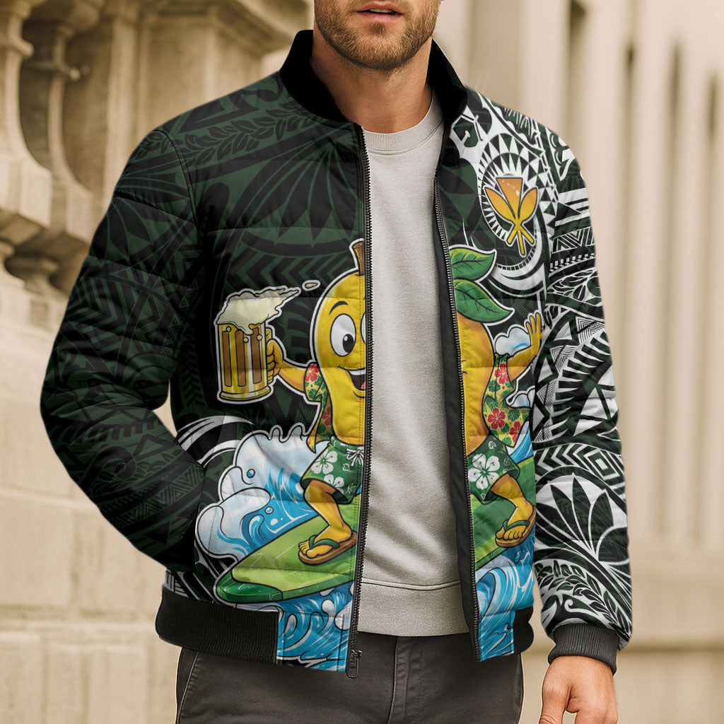 Aloha Hawaii Mango Surfing Bomber Puffer Jacket Polynesian Style LT05 - Polynesian Pride