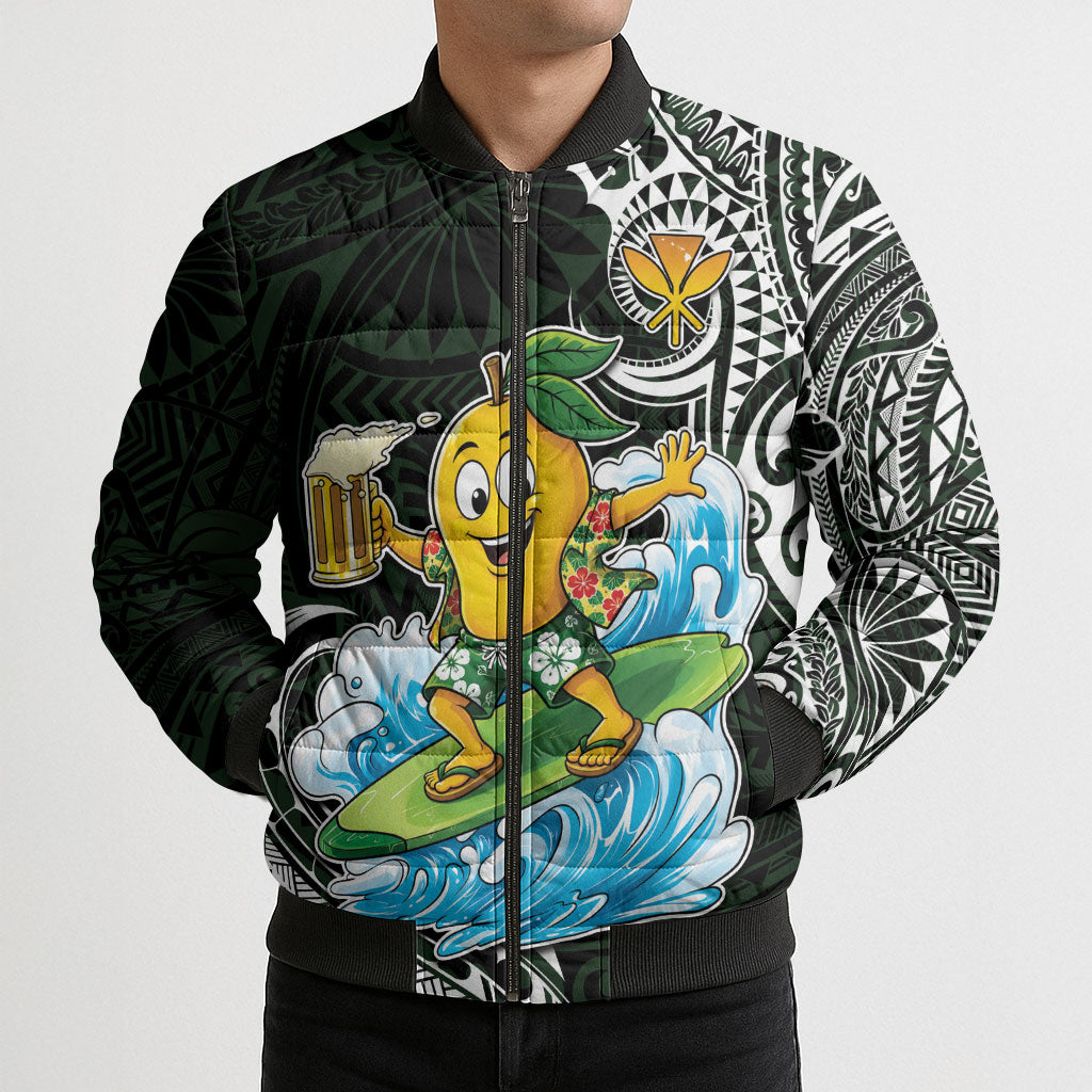 Aloha Hawaii Mango Surfing Bomber Puffer Jacket Polynesian Style LT05 - Polynesian Pride