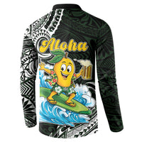 Aloha Hawaii Mango Surfing Button Sweatshirt Polynesian Style LT05 - Polynesian Pride