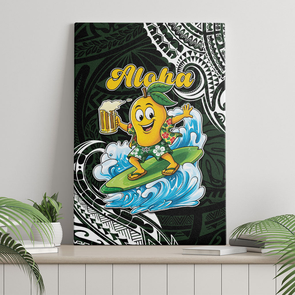 Aloha Hawaii Mango Surfing Canvas Wall Art Polynesian Style LT05 - Polynesian Pride