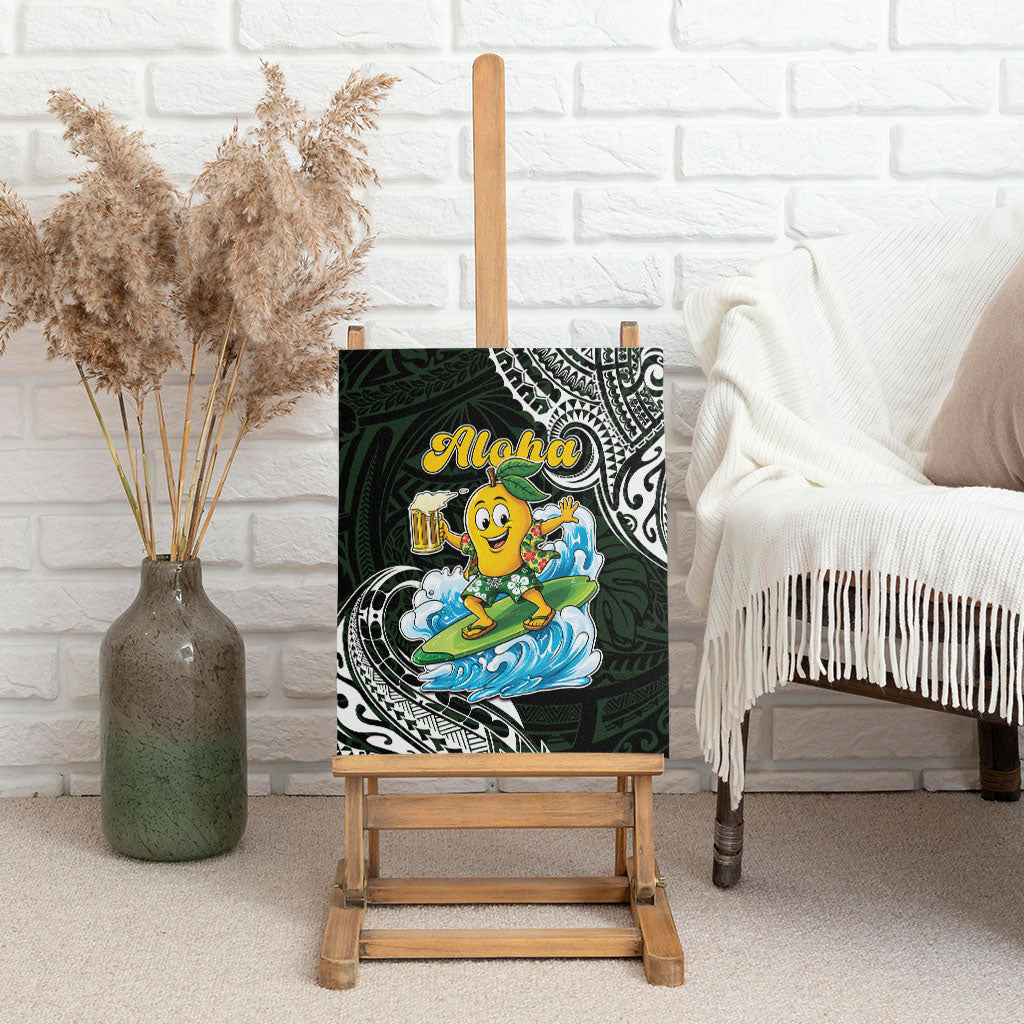 Aloha Hawaii Mango Surfing Canvas Wall Art Polynesian Style LT05 - Polynesian Pride