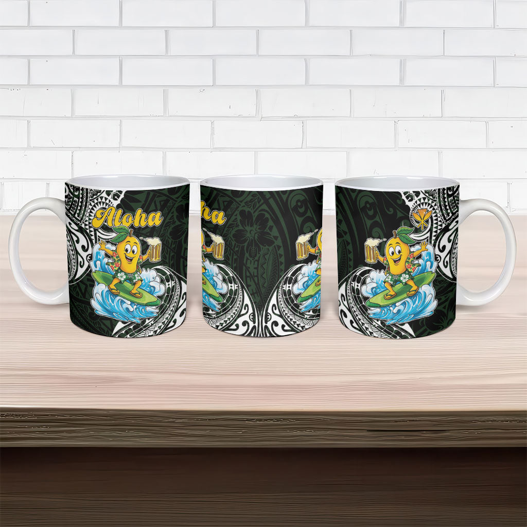 Aloha Hawaii Mango Surfing Ceramic Mug Polynesian Style LT05 - Polynesian Pride