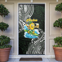 Aloha Hawaii Mango Surfing Door Cover Polynesian Style LT05 Black - Polynesian Pride