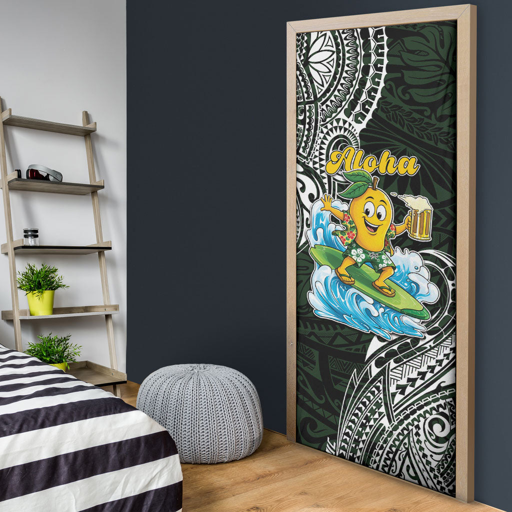 Aloha Hawaii Mango Surfing Door Cover Polynesian Style LT05 - Polynesian Pride