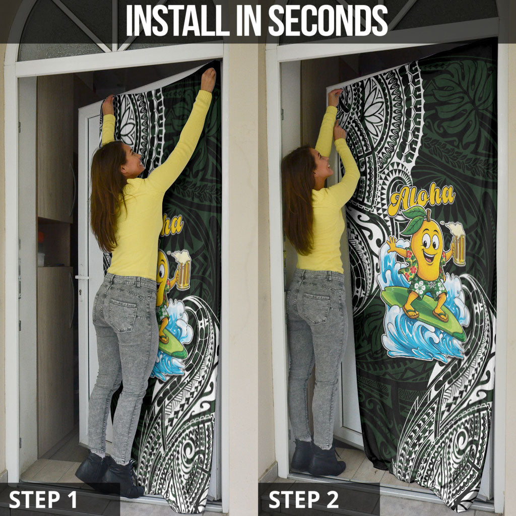Aloha Hawaii Mango Surfing Door Cover Polynesian Style LT05 - Polynesian Pride