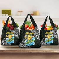 Aloha Hawaii Mango Surfing Grocery Bag Polynesian Style LT05 3-pack One Size Black - Polynesian Pride