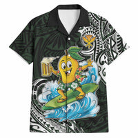 Aloha Hawaii Mango Surfing Hawaiian Shirt Polynesian Style LT05 Black - Polynesian Pride