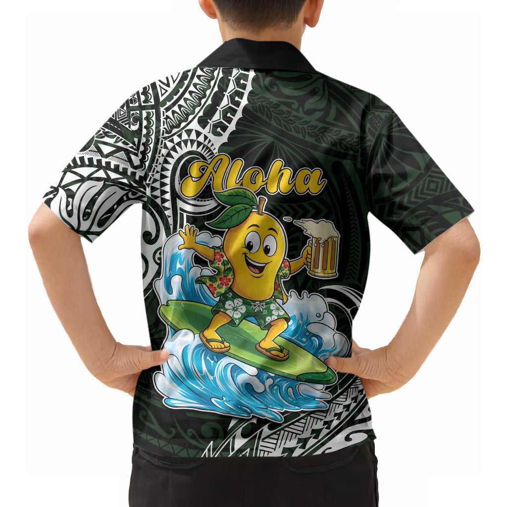 Aloha Hawaii Mango Surfing Hawaiian Shirt Polynesian Style LT05 - Polynesian Pride
