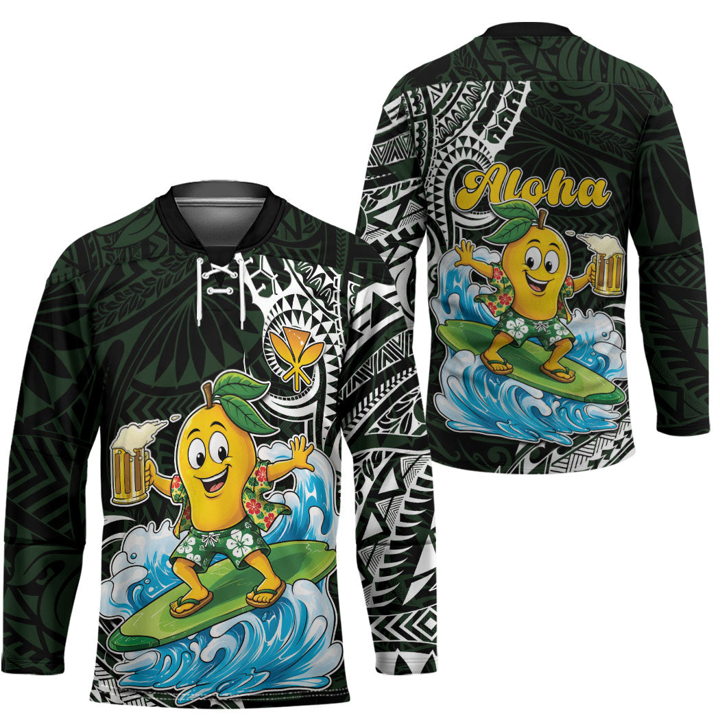 Aloha Hawaii Mango Surfing Hockey Jersey Polynesian Style LT05 - Polynesian Pride