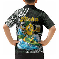 Aloha Hawaii Mango Surfing Kid Hawaiian Shirt Polynesian Style LT05 - Polynesian Pride