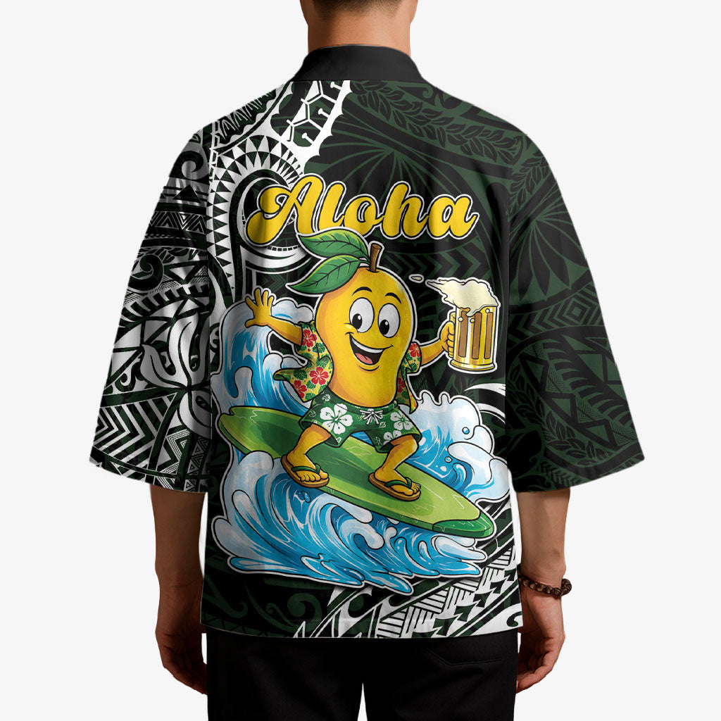 Aloha Hawaii Mango Surfing Kimono Polynesian Style LT05 - Polynesian Pride
