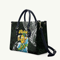 Aloha Hawaii Mango Surfing Leather Bag Polynesian Style LT05 Black - Polynesian Pride