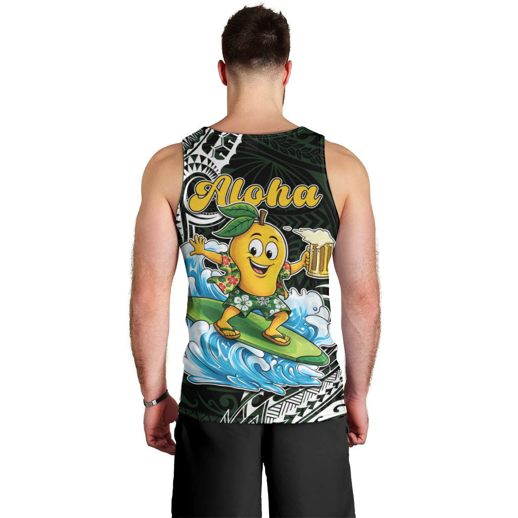 Aloha Hawaii Mango Surfing Men Tank Top Polynesian Style LT05 - Polynesian Pride