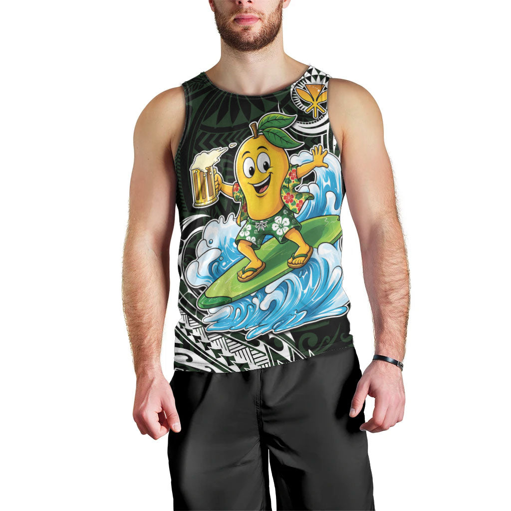 Aloha Hawaii Mango Surfing Men Tank Top Polynesian Style LT05 - Polynesian Pride