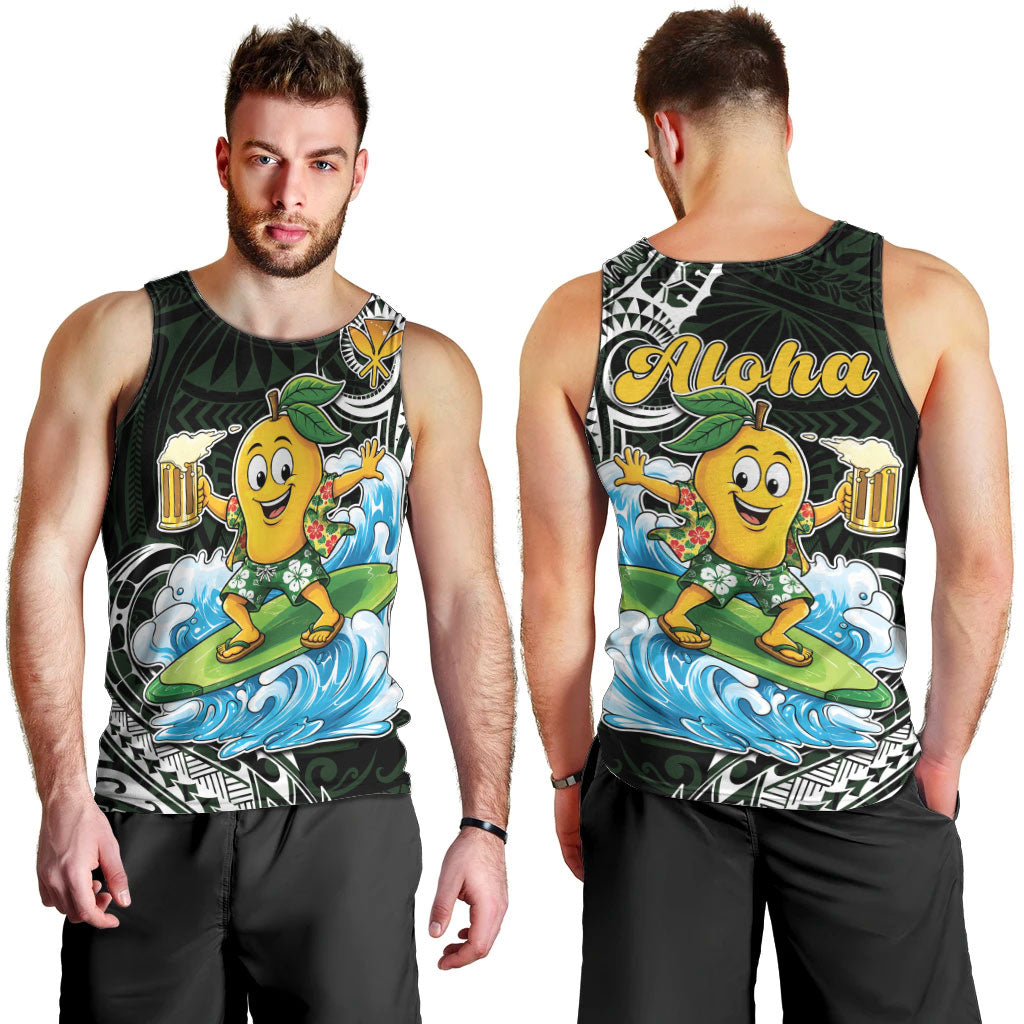 Aloha Hawaii Mango Surfing Men Tank Top Polynesian Style LT05 - Polynesian Pride