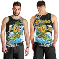 Aloha Hawaii Mango Surfing Men Tank Top Polynesian Style LT05 - Polynesian Pride