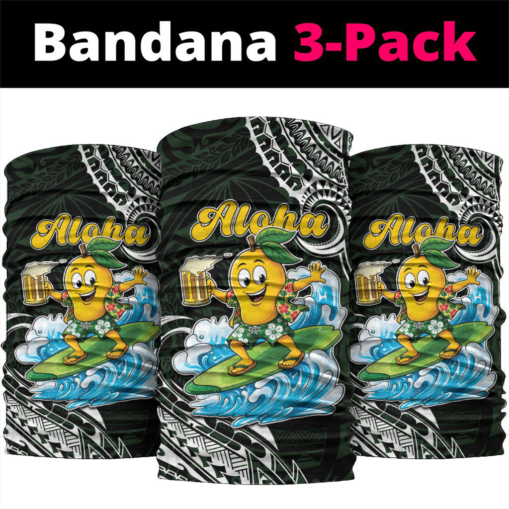 Aloha Hawaii Mango Surfing Neck Gaiter Polynesian Style LT05 package One Size: 25*50cm Black - Polynesian Pride