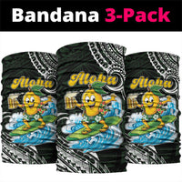 Aloha Hawaii Mango Surfing Neck Gaiter Polynesian Style LT05 package One Size: 25*50cm Black - Polynesian Pride