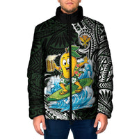 Aloha Hawaii Mango Surfing Padded Jacket Polynesian Style LT05 Men Black - Polynesian Pride