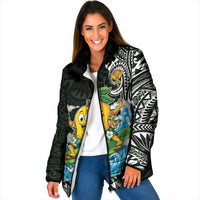 Aloha Hawaii Mango Surfing Padded Jacket Polynesian Style LT05 Women Black - Polynesian Pride