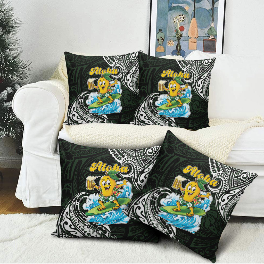 Aloha Hawaii Mango Surfing Pillow Cover Polynesian Style LT05 - Polynesian Pride