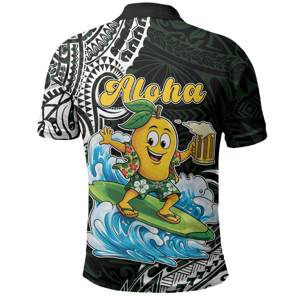 Aloha Hawaii Mango Surfing Polo Shirt Polynesian Style LT05 - Polynesian Pride