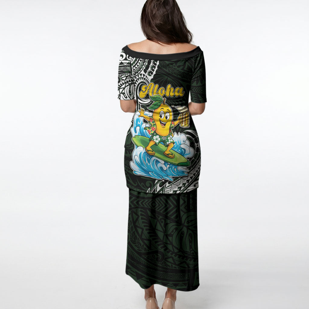 Aloha Hawaii Mango Surfing Puletasi Polynesian Style LT05 - Polynesian Pride