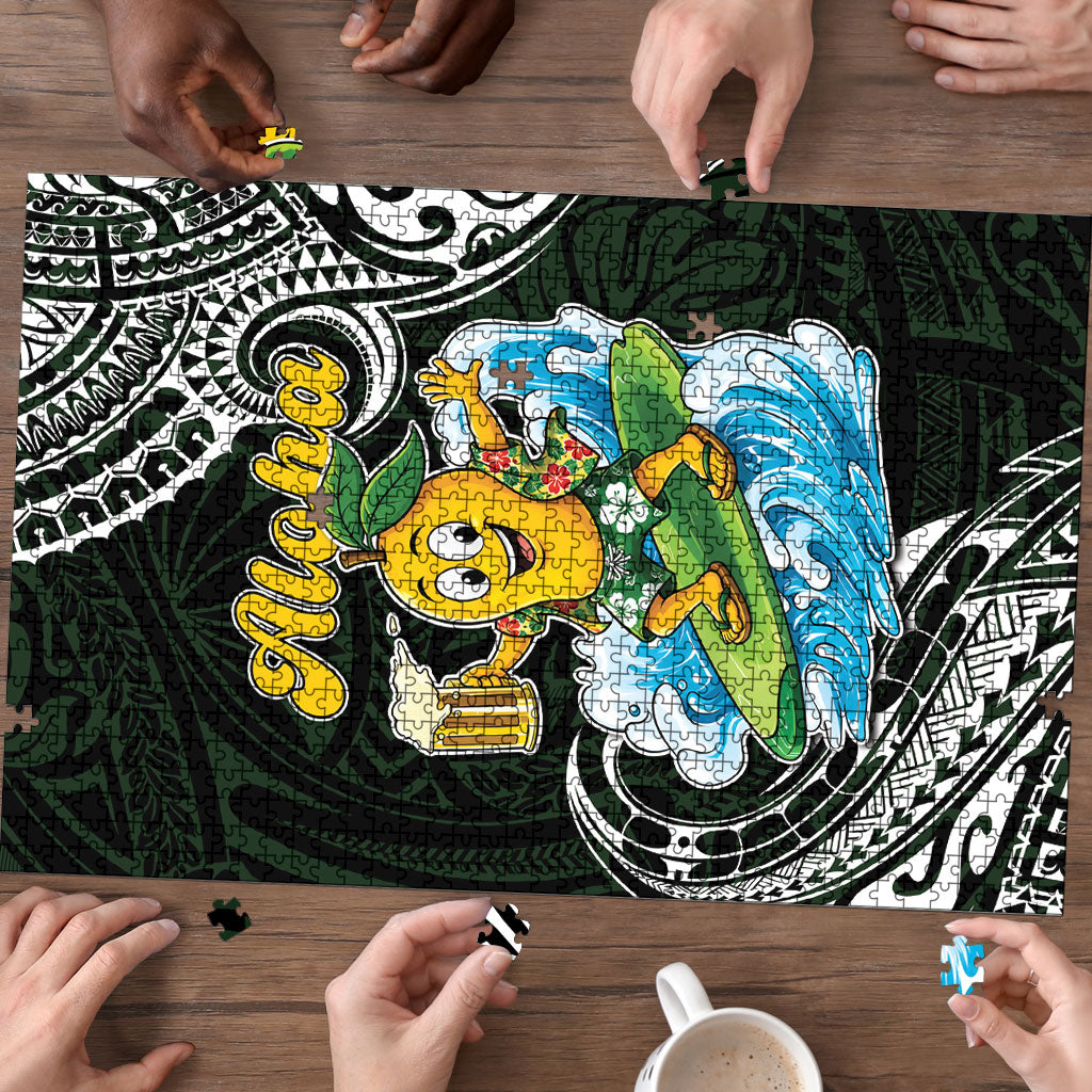 Aloha Hawaii Mango Surfing Puzzle Polynesian Style LT05 - Polynesian Pride