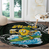 Aloha Hawaii Mango Surfing Round Carpet Polynesian Style LT05 - Polynesian Pride