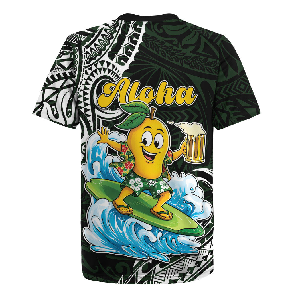 Aloha Hawaii Mango Surfing Rugby Jersey Polynesian Style LT05 - Polynesian Pride