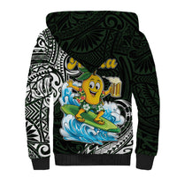 Aloha Hawaii Mango Surfing Sherpa Hoodie Polynesian Style LT05 - Polynesian Pride