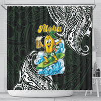 Aloha Hawaii Mango Surfing Shower Curtain Polynesian Style LT05 - Polynesian Pride