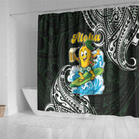 Aloha Hawaii Mango Surfing Shower Curtain Polynesian Style LT05 - Polynesian Pride