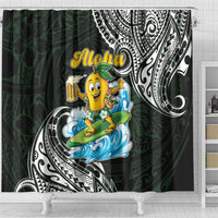 Aloha Hawaii Mango Surfing Shower Curtain Polynesian Style LT05 - Polynesian Pride
