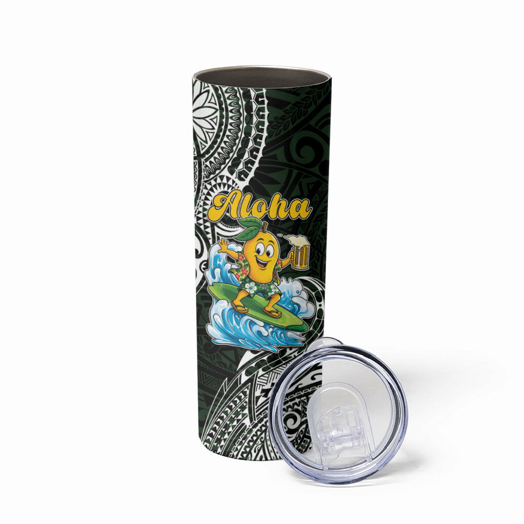 Aloha Hawaii Mango Surfing Skinny Tumbler Polynesian Style LT05 - Polynesian Pride