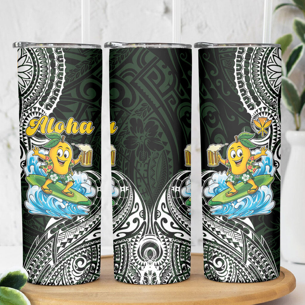 Aloha Hawaii Mango Surfing Skinny Tumbler Polynesian Style LT05 - Polynesian Pride